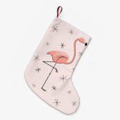 Petite Chaussette De Noël Flamant rose Récipient rose (Devant (Accrochage))
