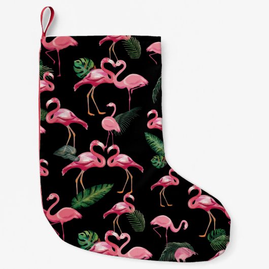 Petite Chaussette De Noël Flamants roses Love Motif 4 (Devant)