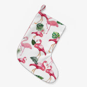 Petite Chaussette De Noël Flamingos aiment les motifs (Devant (Accrochage))