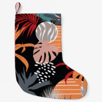 Fleur Abstraite et feuilles tropicaux dessinent co