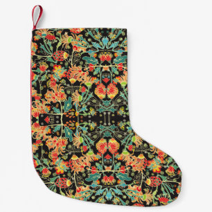 Petite Chaussette De Noël Fleur chaotique : motif abstrait vintage.