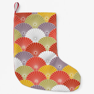 Petite Chaussette De Noël Fleur colorée japonaise Vague vintage Pat sans joi