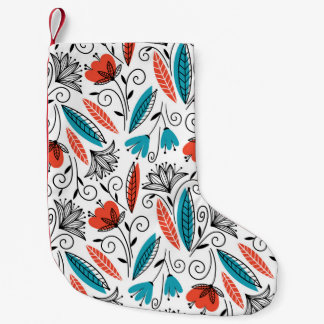 Petite Chaussette De Noël Fleur colorée : motif transparent et éclatant.