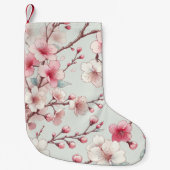 Petite Chaussette De Noël Fleur de cerise (Devant)