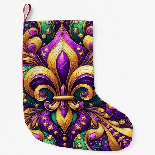 Petite Chaussette De Noël fleur de lis (Devant)