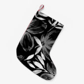 Petite Chaussette De Noël Fleurs Aquarelles Rouges 7 (Devant (Accrochage))