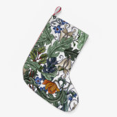 Petite Chaussette De Noël Fleurs, art déco, moderne, sans soudure. (Devant (Accrochage))