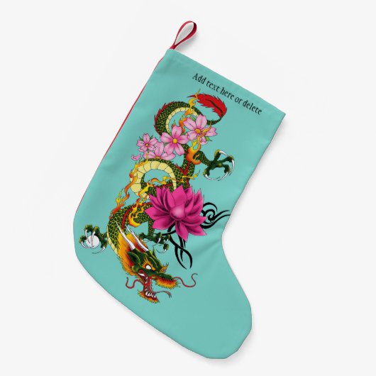 Petite Chaussette De Noël Fleurs chinoises de cerisiers de Lotus (Devant (Accrochage))