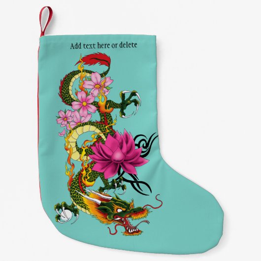 Petite Chaussette De Noël Fleurs chinoises de cerisiers de Lotus (Devant)