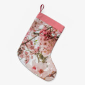 Petite Chaussette De Noël Fleurs de cerisier assez roses - (Devant (Accrochage))