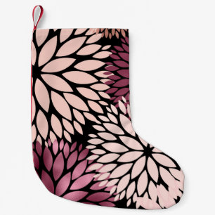 Petite Chaussette De Noël Fleurs de dahlia Jardin floral Jardin romantique