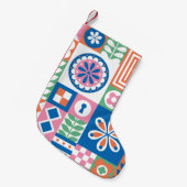 Petite Chaussette De Noël Fleurs de maïs bleues. Aquarelle fleurie transpare (Devant (Accrochage))