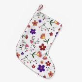 Petite Chaussette De Noël fleurs de motif- (Devant (Accrochage))
