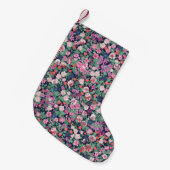 Petite Chaussette De Noël Fleurs de printemps : impression plante transparen (Devant (Accrochage))