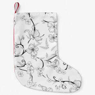 Petite Chaussette De Noël Fleurs déplaisantes Motif 7