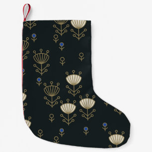 Petite Chaussette De Noël Fleurs ethniques : Conception ornementale Vintage