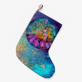 PETITE CHAUSSETTE DE NOËL FLEURS LA NUIT (Devant (Accrochage))