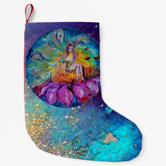 PETITE CHAUSSETTE DE NOËL FLEURS LA NUIT (Devant)