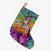 PETITE CHAUSSETTE DE NOËL FLEURS LA NUIT (Devant (Accrochage))