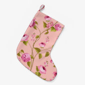 Petite Chaussette De Noël Fleurs Motif 17 (Devant (Accrochage))
