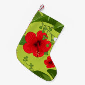 Petite Chaussette De Noël Fleurs tropicales Arrière - plan 6 (Devant (Accrochage))