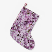 Petite Chaussette De Noël Fleurs violettes été fleurs fraicheur arrière - pl (Devant (Accrochage))