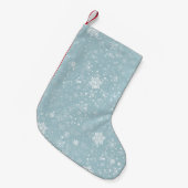 Petite Chaussette De Noël flocon bleu de Noël (Devant (Accrochage))