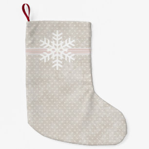 Petite Chaussette De Noël Flocon de neige minuscule Coeur rayure Noël Agrito