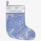 Petite Chaussette De Noël Flocon de Noël personnalisé (Devant)