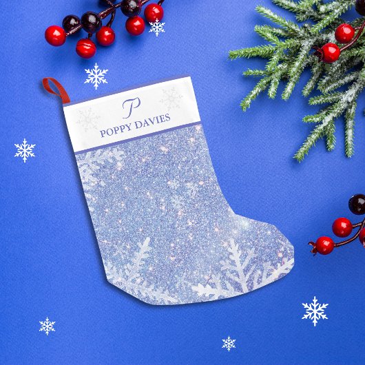 Petite Chaussette De Noël Flocon de Noël personnalisé