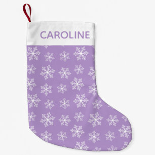 Petite Chaussette De Noël Flocon de Noël violet