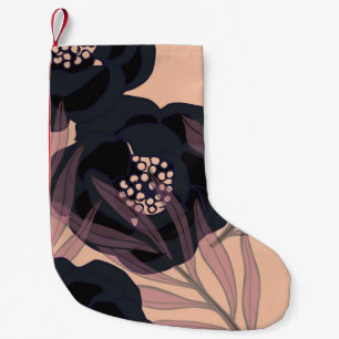 Petite Chaussette De Noël Floral abstract elegance, artistic background.