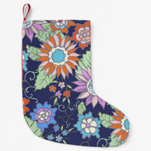 Petite Chaussette De Noël Floral sans couture arrière - plan motif printemps