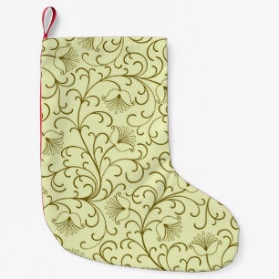 Petite Chaussette De Noël Floral Vintage : Belle illustration de fond