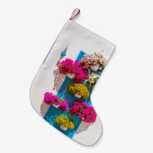 Petite Chaussette De Noël Flore ethnique : Mur de jardin (Devant (Accrochage))