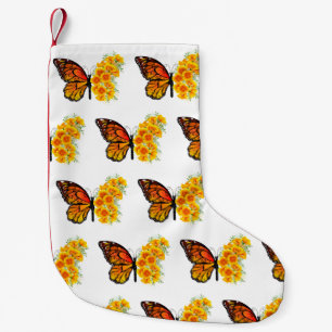 Petite Chaussette De Noël Flower Butterfly with Yellow California Poppy