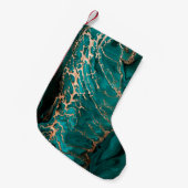 Petite Chaussette De Noël Fluide acrylique. Fluide vert foncé en oc abstrait (Devant (Accrochage))