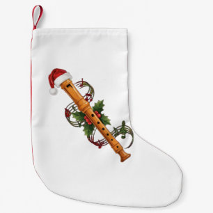 Petite Chaussette De Noël Flûte Instrument Enregistreur Chapeau de Père Noël