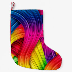 Petite Chaussette De Noël fond abstrait coloré, couleur,