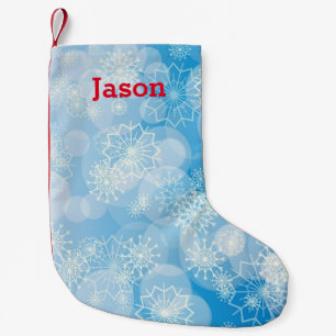 Petite Chaussette De Noël Fond de flocon de neige