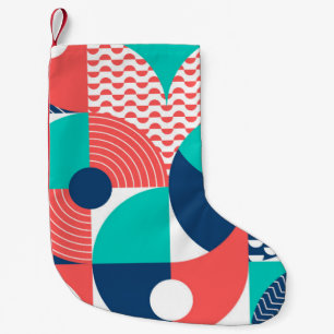 Petite Chaussette De Noël Fond de murale géométrique Moderne Vintage