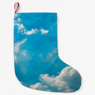 Petite Chaussette De Noël Fond nuageux et ciel bleu abstrait, air, zone,