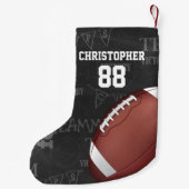 Petite Chaussette De Noël Football américain Personalized Chalkboard (Dos)