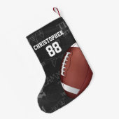 Petite Chaussette De Noël Football américain Personalized Chalkboard (Dos (Accrochage))