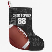 Petite Chaussette De Noël Football américain Personalized Chalkboard (Devant)