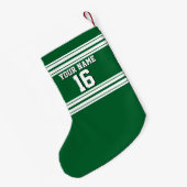 Petite Chaussette De Noël Forest Green White Team (Dos (Accrochage))