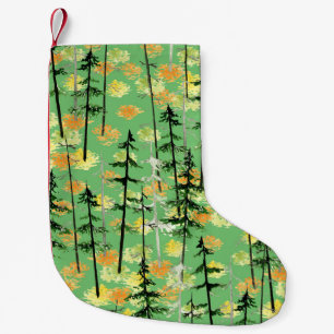 Petite Chaussette De Noël Forêt d'automne : Beauté naturelle incomparable