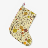 Petite Chaussette De Noël Forêt d'automne : Motif graphique transparent. (Devant (Accrochage))