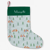 Petite Chaussette De Noël Forêt de Noël scandinave mignonne (Devant)