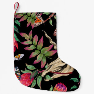 Petite Chaussette De Noël Forêt magique Unicorn Motif foncé.